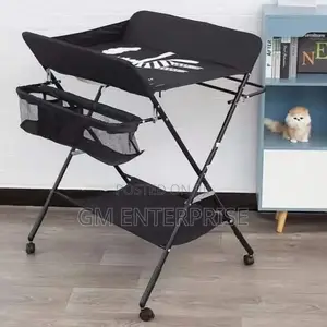 Foldable Baby Changing Table With Organizer