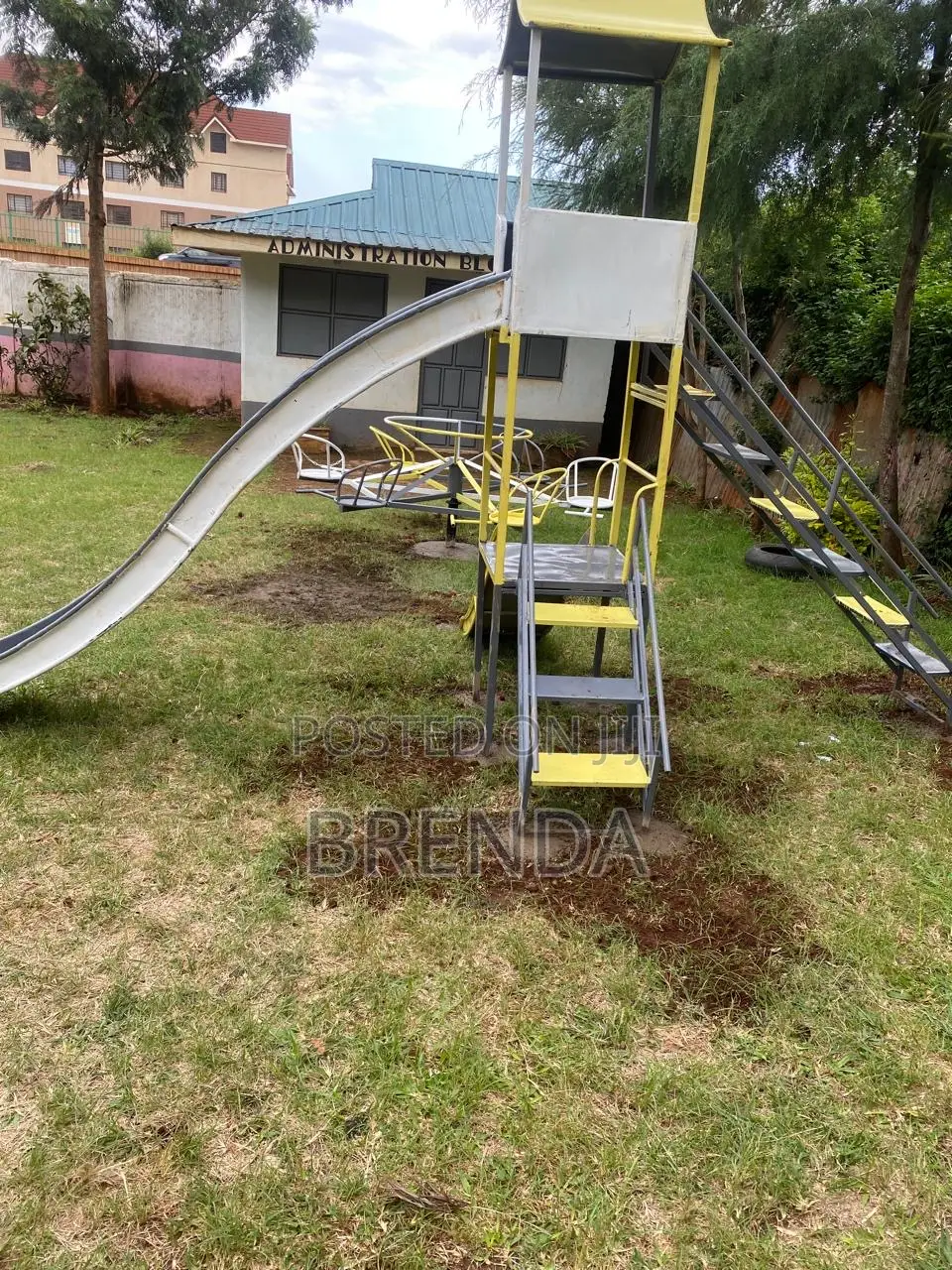 School Slides And Merry Go Round