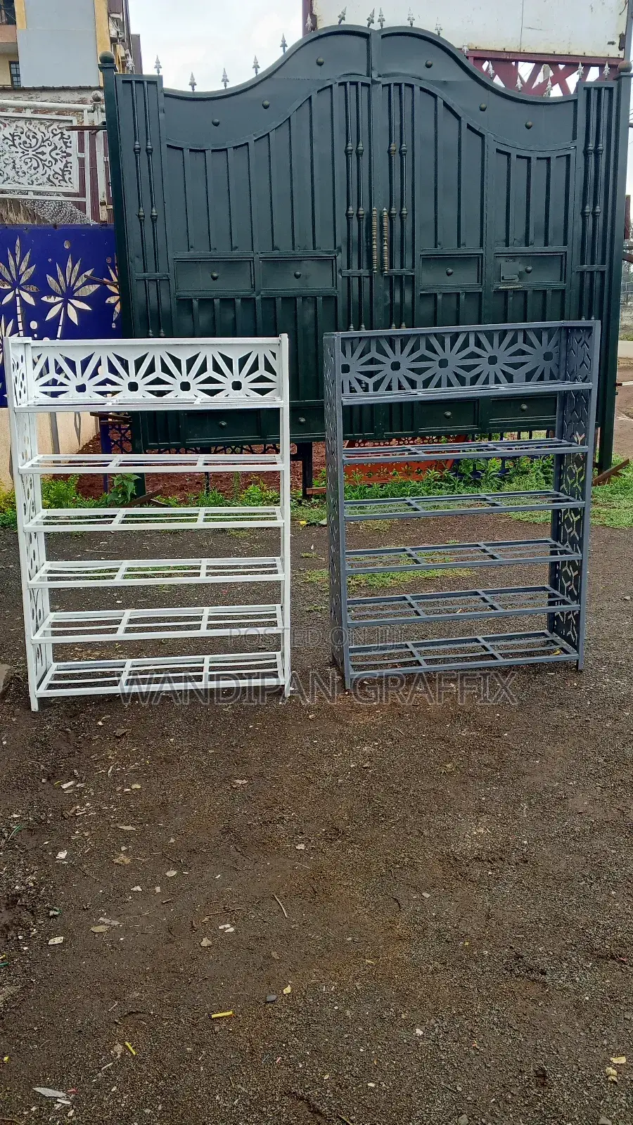 Fabricated Metal Shoe Rack