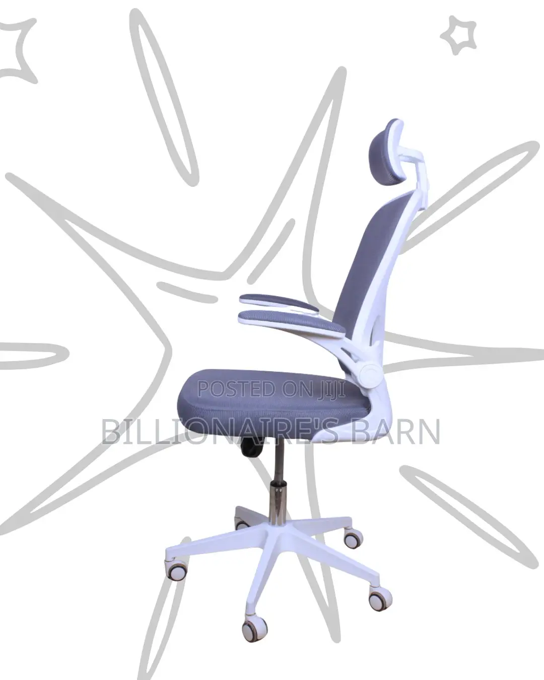 Stylish Restocked! White Ergonomic | Perfect for Home Office