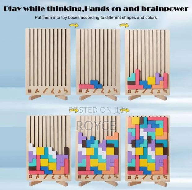 40pcs Versatile Tetris Stacking Wooden Blocks - thumbnail 6