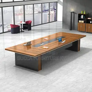 3000mm Executive Brown Team Conference Table