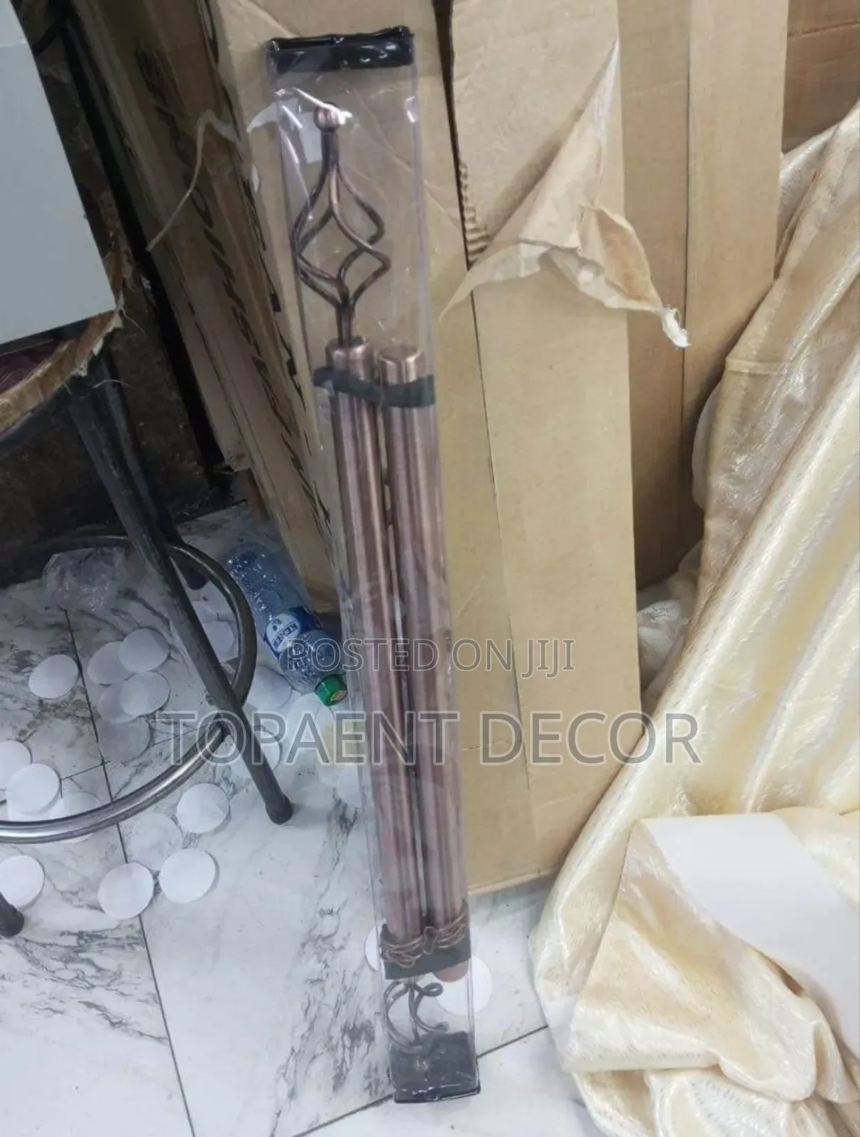 1m Brown  Extendable Chinese Curtains Rods