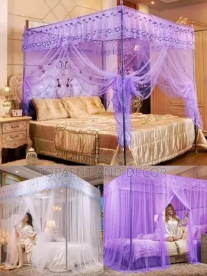 King-Size Four Stand Mosquito Net Spacious and Ventilated