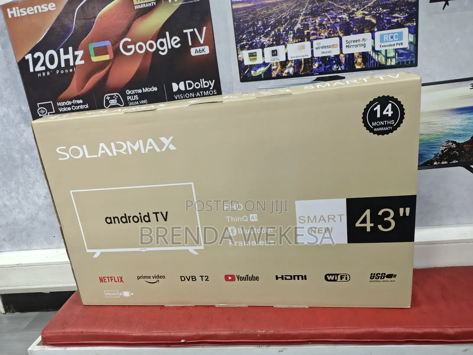 Solarmax 43-Inch Full Hd Led Smart TV With Built-in Youtube, Netflix,