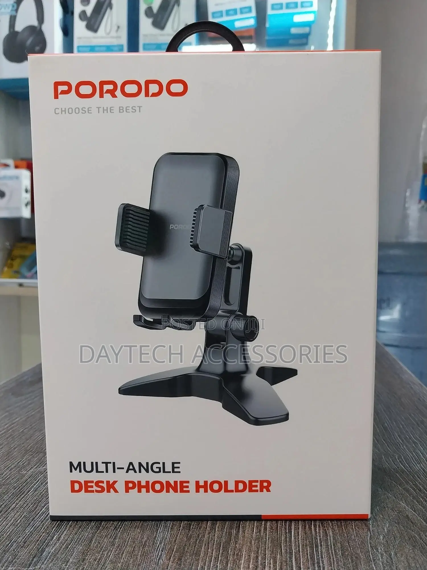 Porodo Multi-Angle Desk Phone Holder - Black