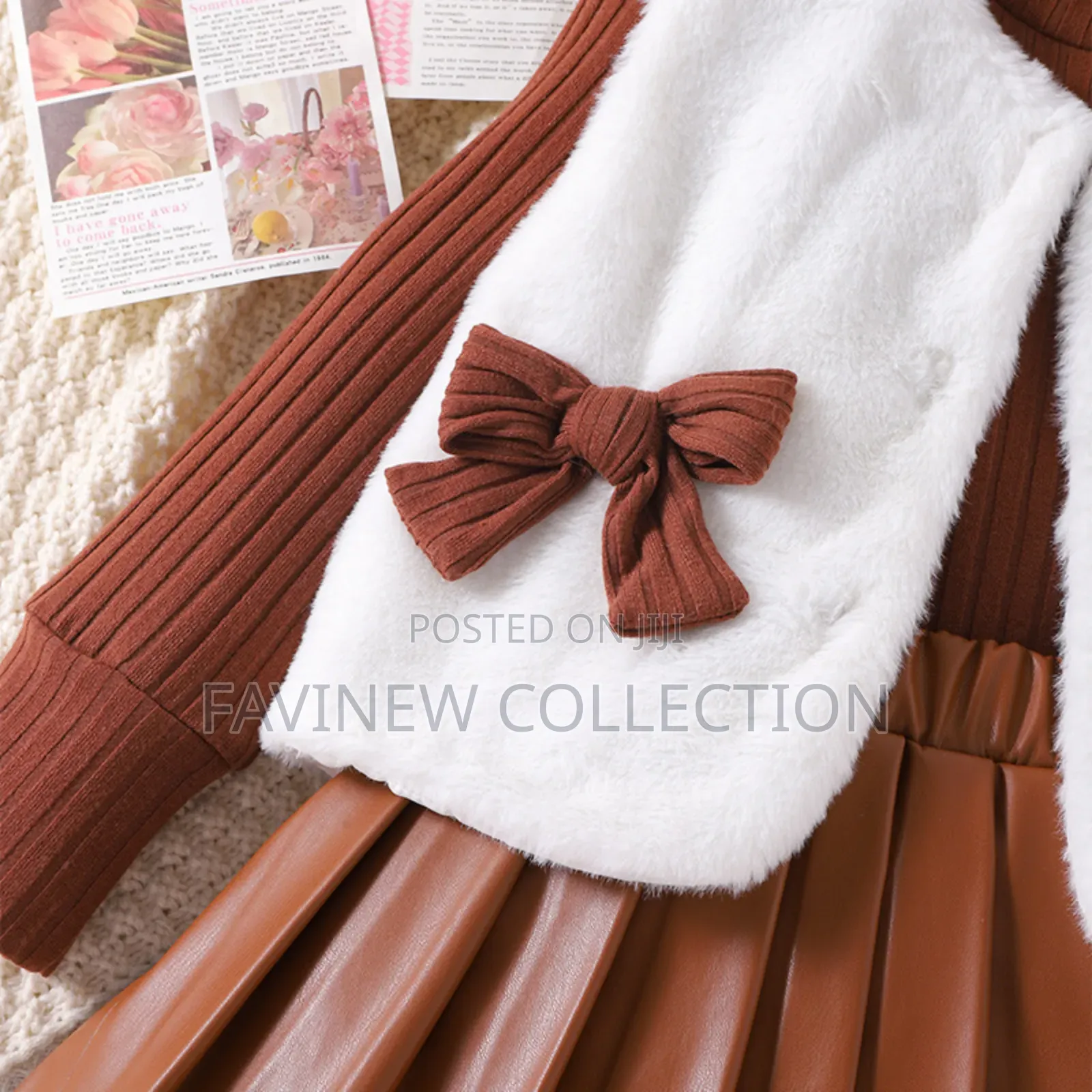 3pc Quality Girls Pleated Skirt Set