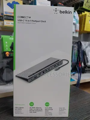 The Belkin Connect Usb-C 11-in-1 Multiport Dock.