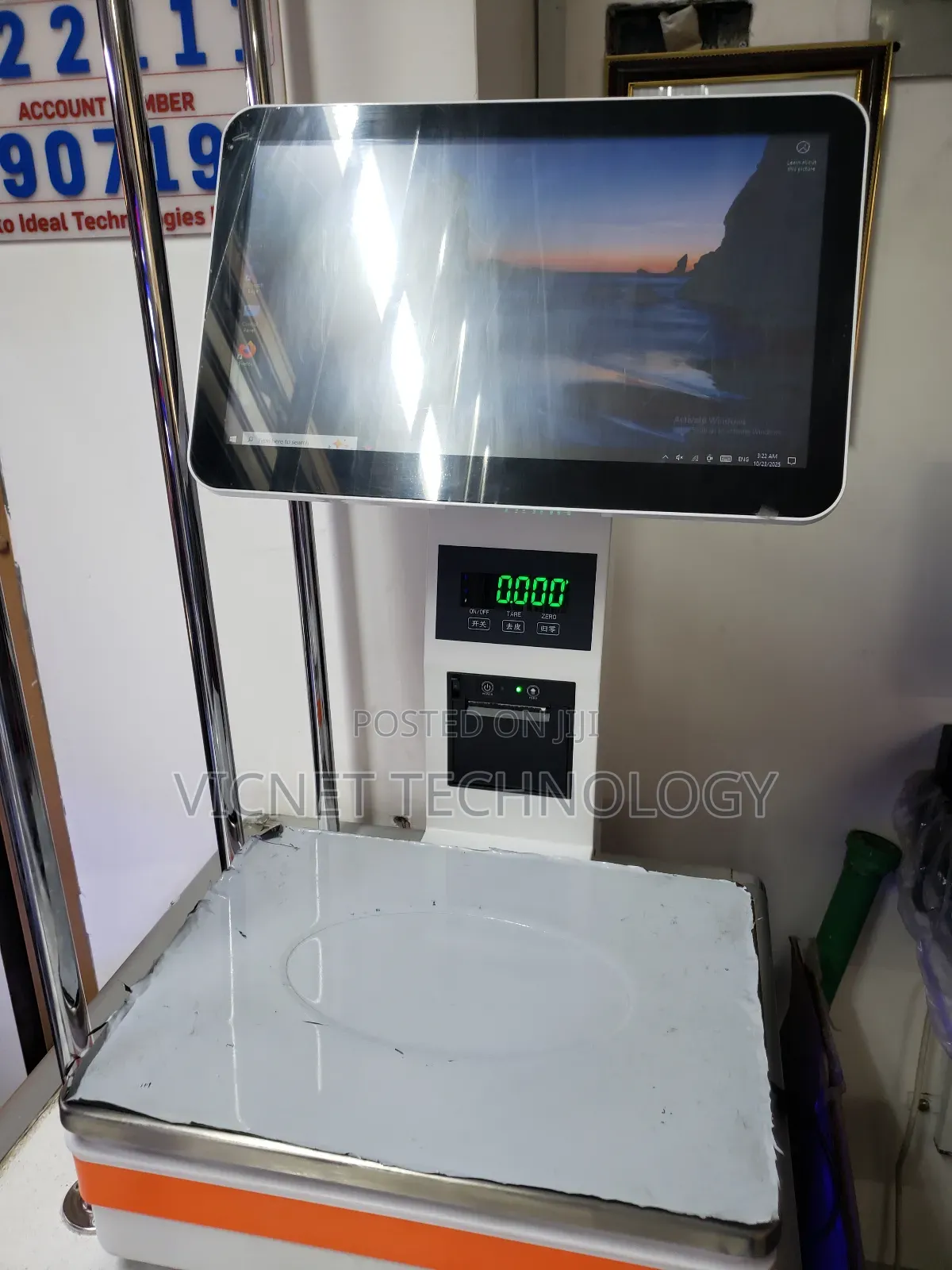 Digital Weigh Scale With Receipt Printer and Customer Display