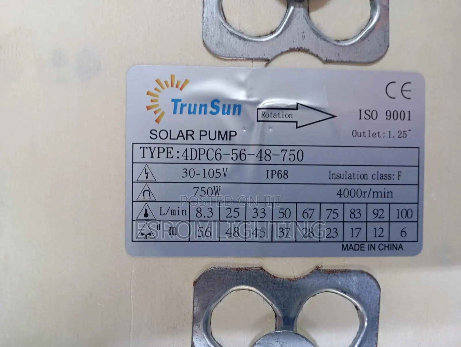 Trunsun 750w Solar Water Pump – Model 4dpc6-56-48-750
