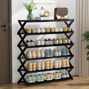 6-Tier Foldable Bamboo Shoe Rack_ele - thumbnail 2