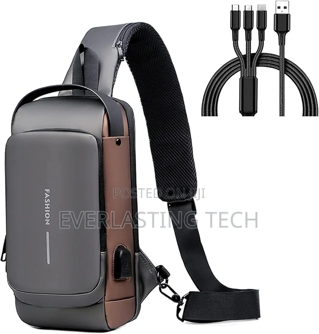Sling Bag Pack With Lock Waterproof Anti-Theft Crossbody Backpack