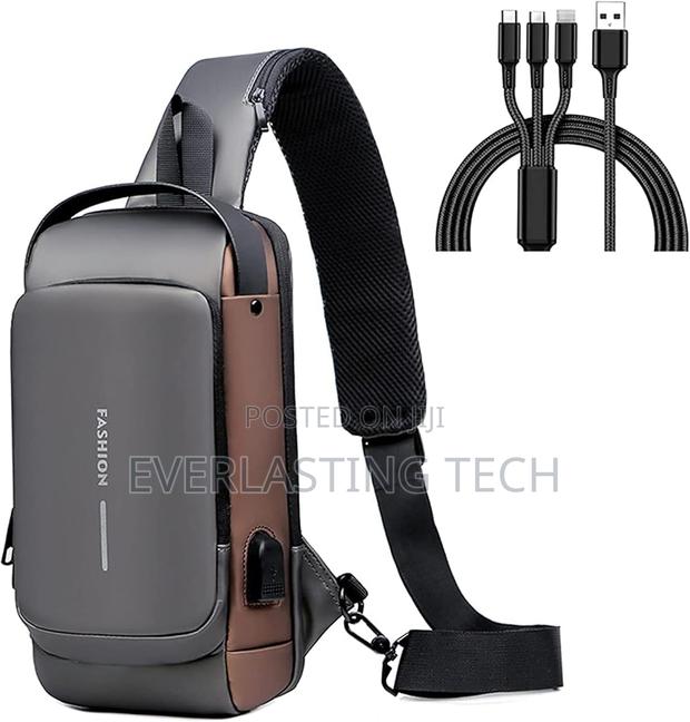 Sling Bag Pack With Lock Waterproof Anti-Theft Crossbody Backpack - thumbnail 3