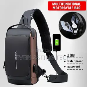 Sling Bag Pack With Lock Waterproof Anti-Theft Crossbody Backpack