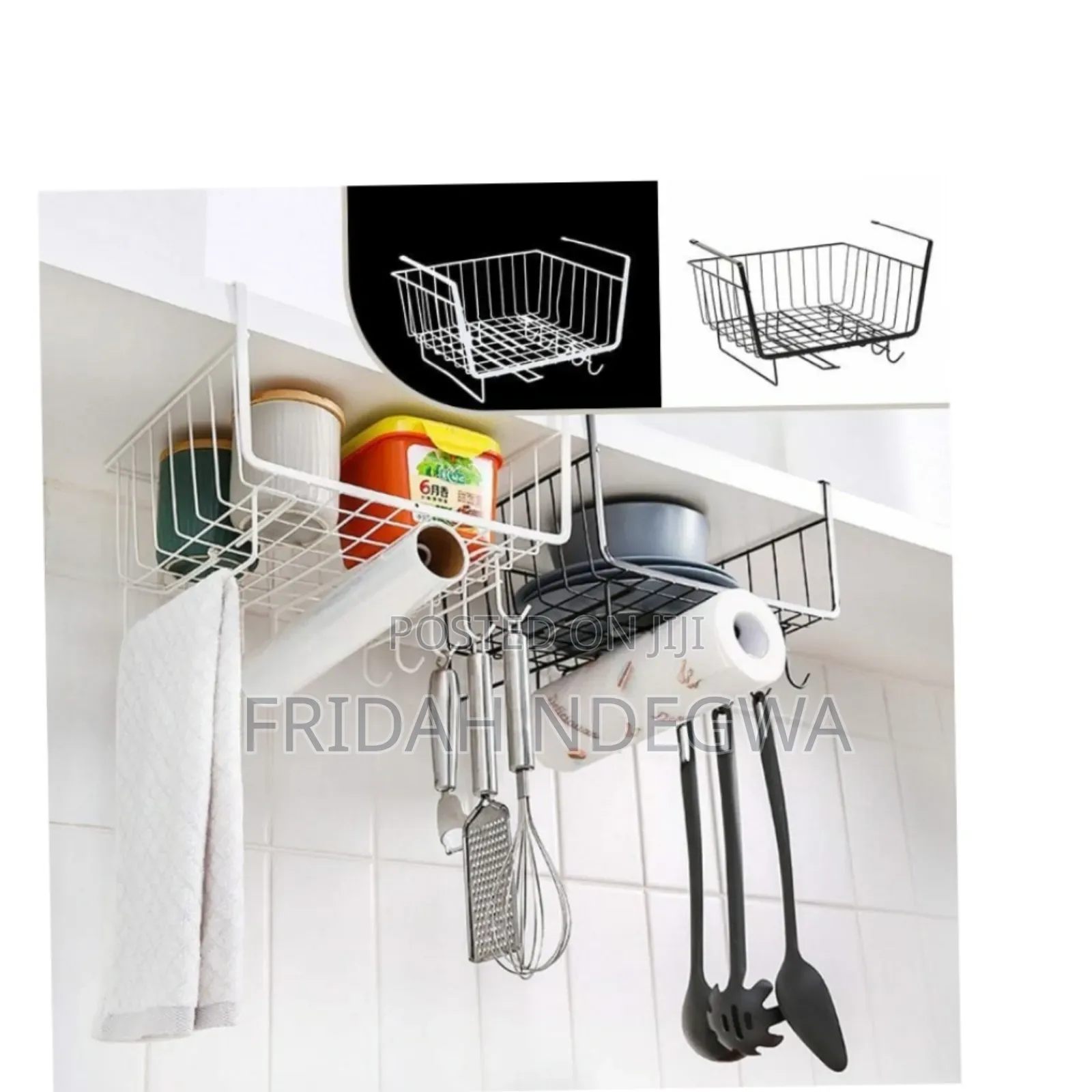 Kitchen Cabinet Under Shelf Double-Layer Storage Rack