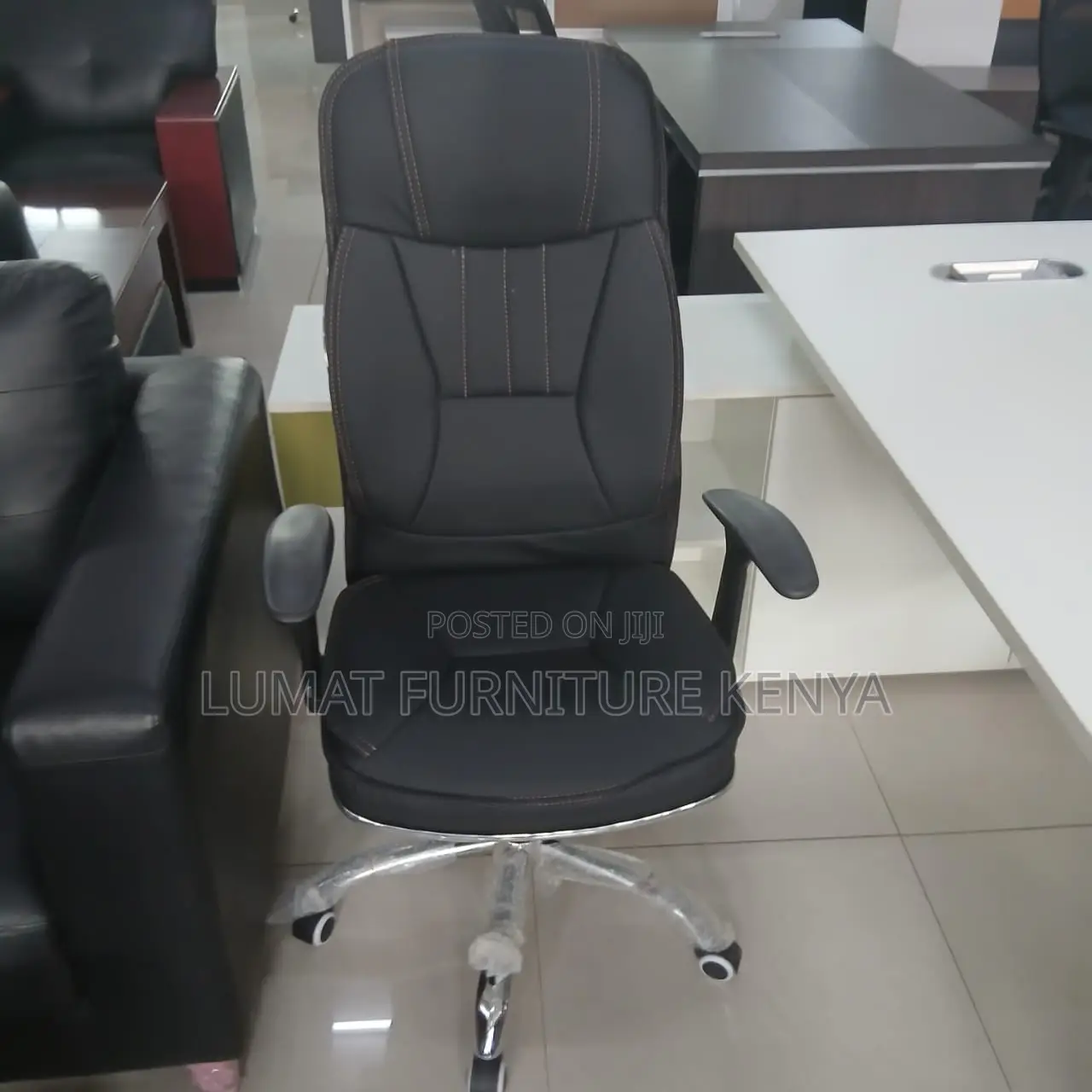 Leather High Back Staff Seat