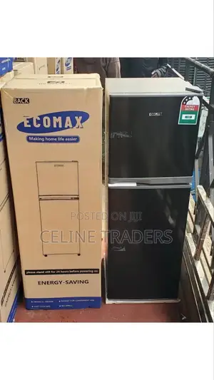 138 Litres Ecomax Double Door Fridge (Dark Silver)