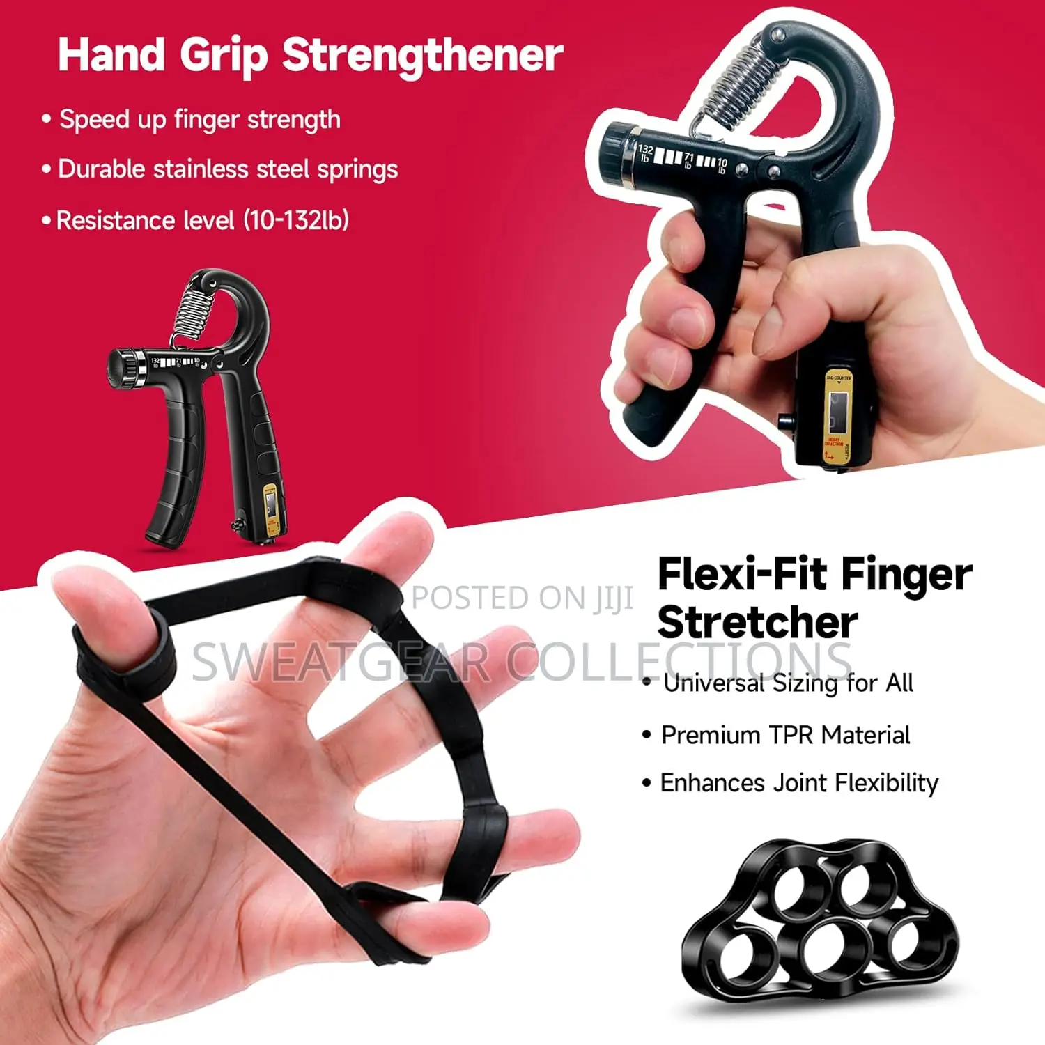 Hand Gripper Strengthener Kit With Adjustable Resistance