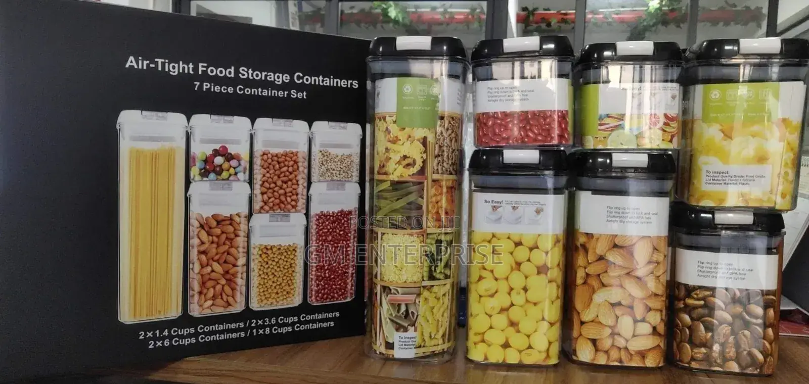 7pc Transparent Acrylic Food Storage Container