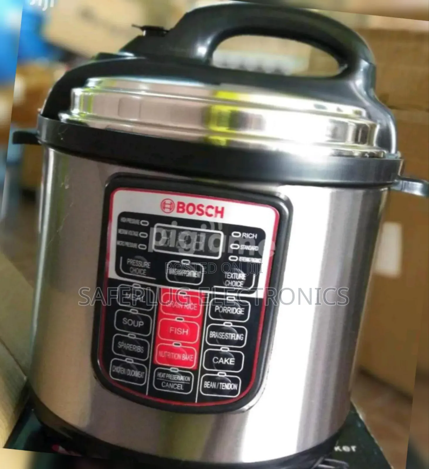 Electric Pressure Cooker 6l With One Year Warranty