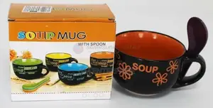 Ceramic Soup Bowl Ceramic Spoon