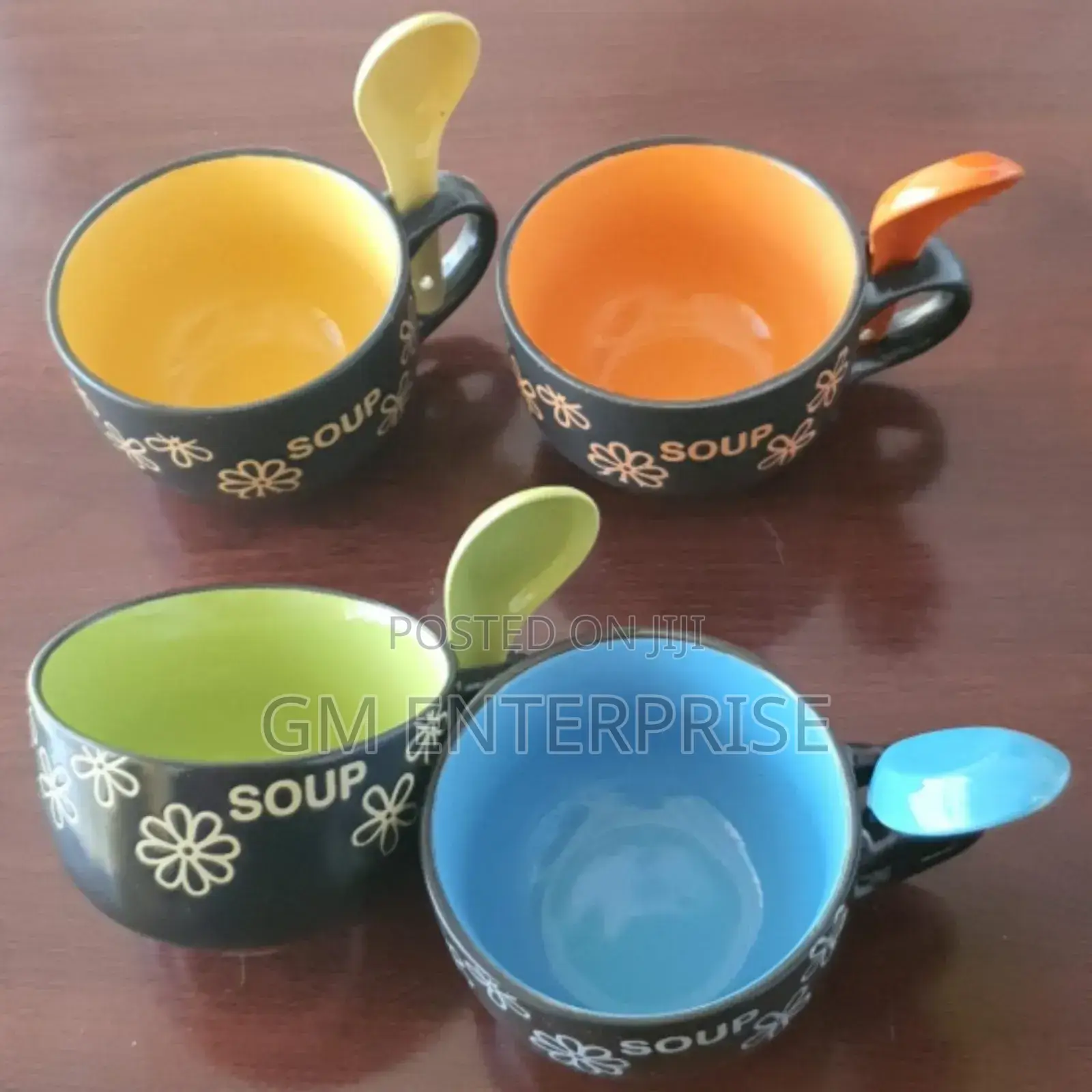 Single Set in Box Soup Mug Set Available