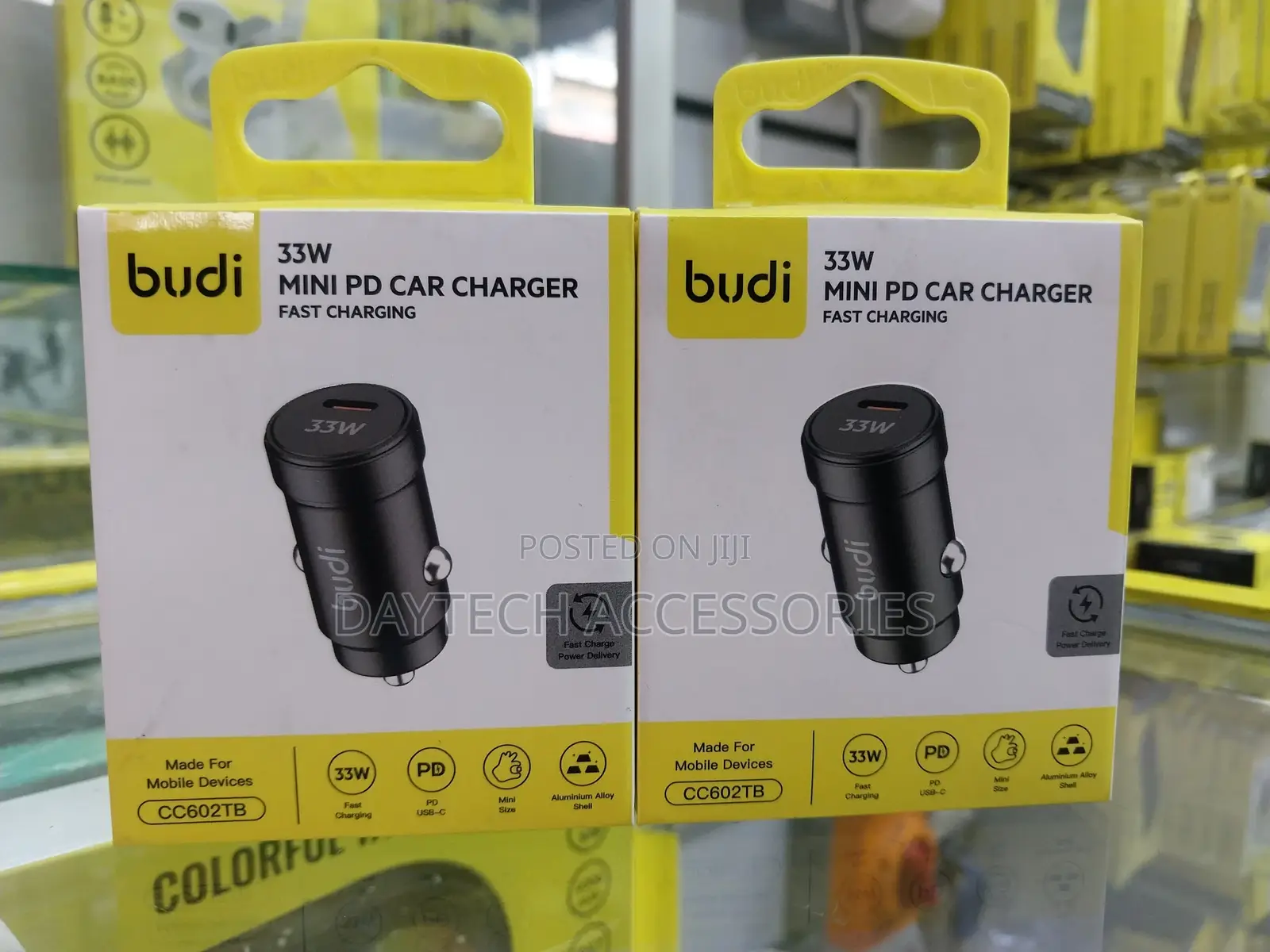 Budi 33w Type C Mini Car Charger Quick Charge 3.0.