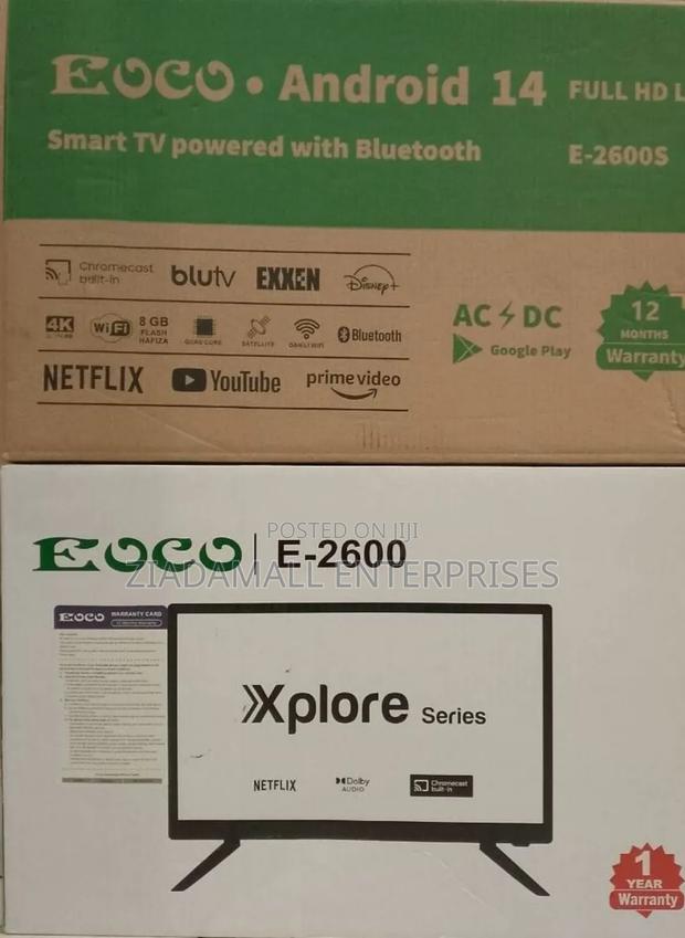 Eoco 26" Smart Tv With Dual Power (Ac/Dc) - thumbnail 2