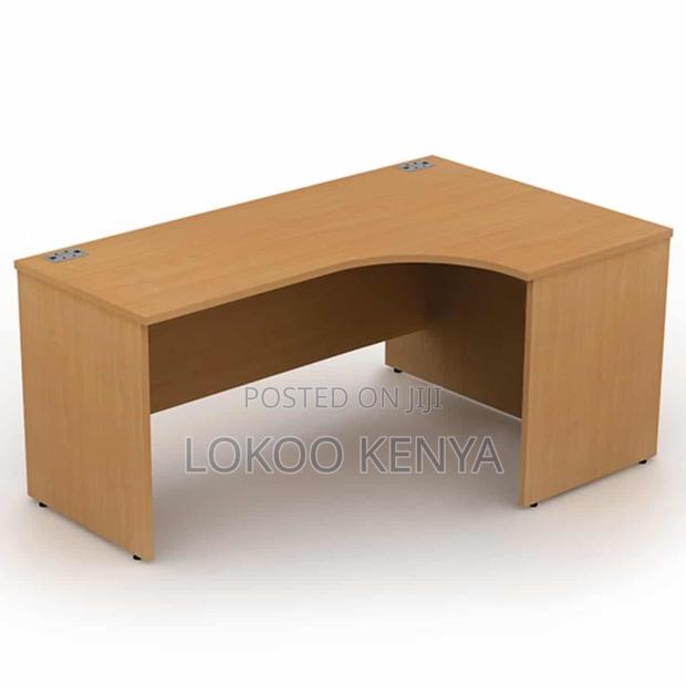 Office Desk; 1.2 M Curved Wooden Office Computer Desk - thumbnail 2
