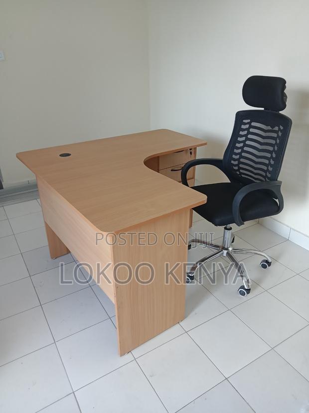 Office Desk; 1.2 M Curved Wooden Office Computer Desk - thumbnail 4