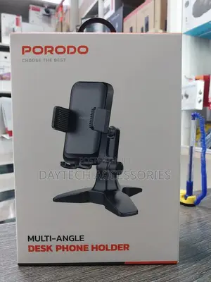 Porodo Multi-Angle Desk Phone Holder With Stable Tripod Base.