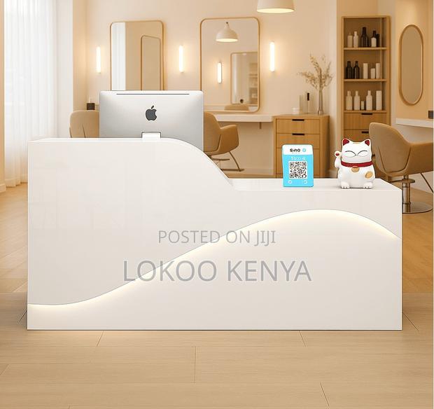 Office Desk; 160cm Rectangular Modern White Office Reception Desk