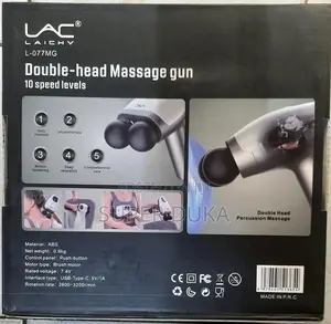Massage Gun.Double-head.10 Speed Level, 8 Head.Lac Laichy L-077mg