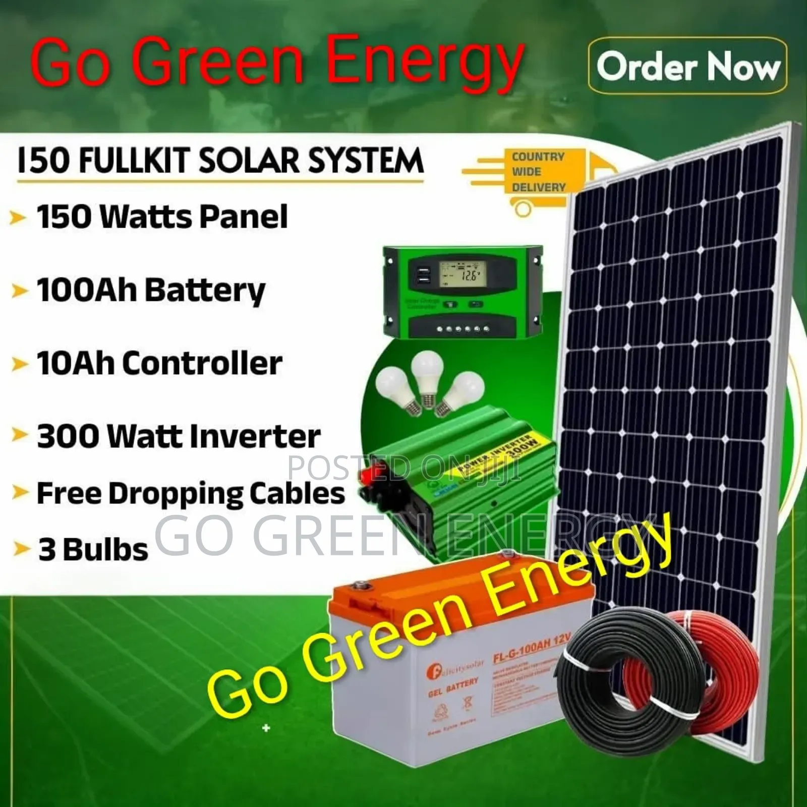 150w Solar Full Kit
