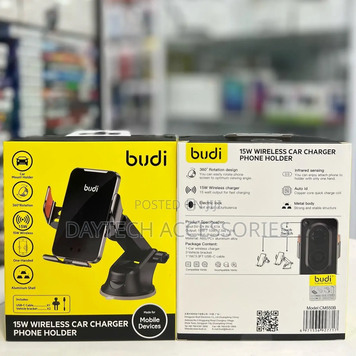 Budi Wireless Charging and Phone Holder.