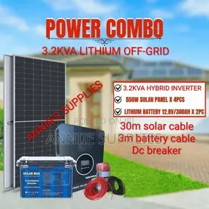 3.2kw Lithium System Kit - 200ah Lithium - (4) 550w Solar Panels Kit