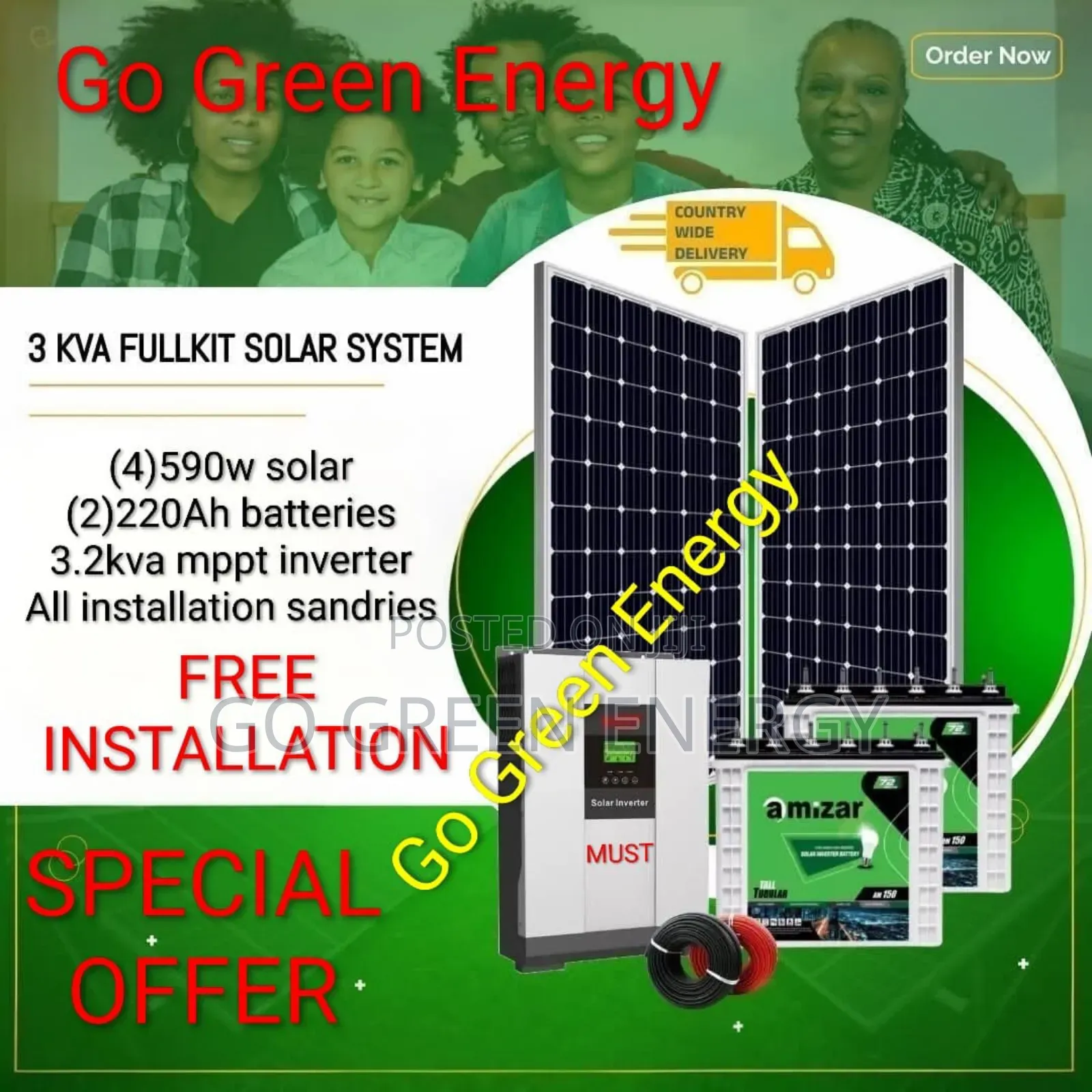 3kva Home Lighting Solar System