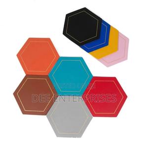 6pcs Pu Leather Coasters - thumbnail 2