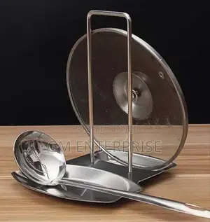 Stainless Steel Serving Spoon and Pot Lid Rest