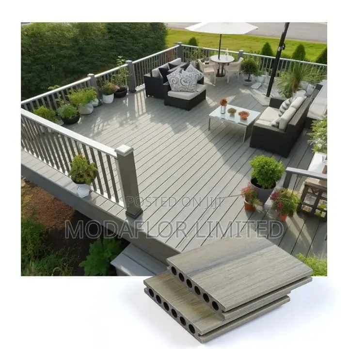 Luxury WPC Decking Boards Anti-Slip Long-Lasting Outdoor Flooring