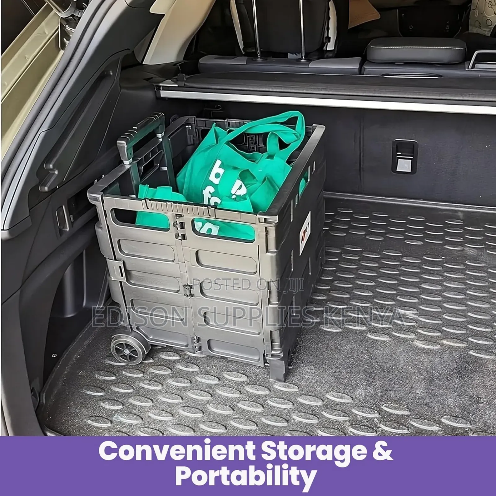 Utility Cart Foldable Boot Cart Wheeled Shopping Trolley Hand Truck
