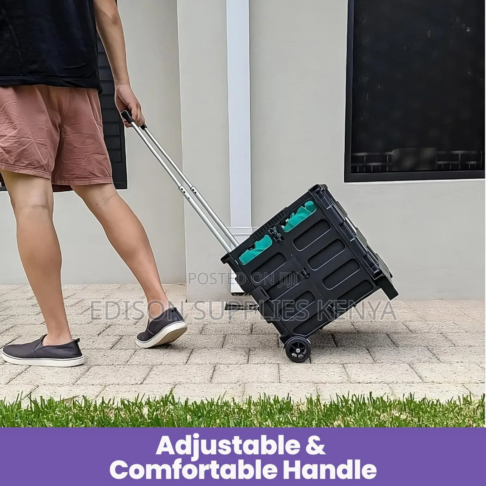 Utility Cart Foldable Boot Cart Wheeled Shopping Trolley Hand Truck