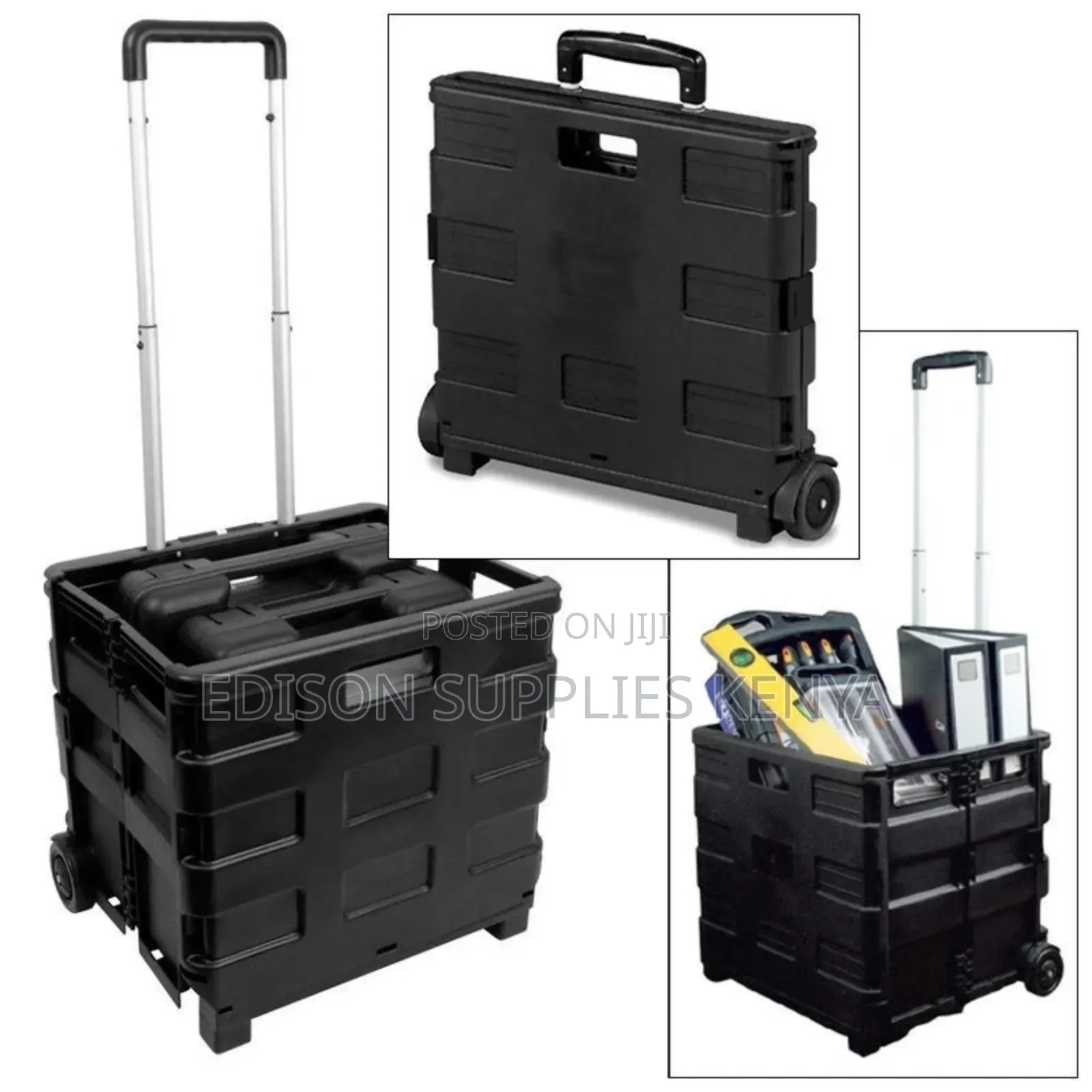 Utility Cart Foldable Boot Cart Wheeled Shopping Trolley Hand Truck