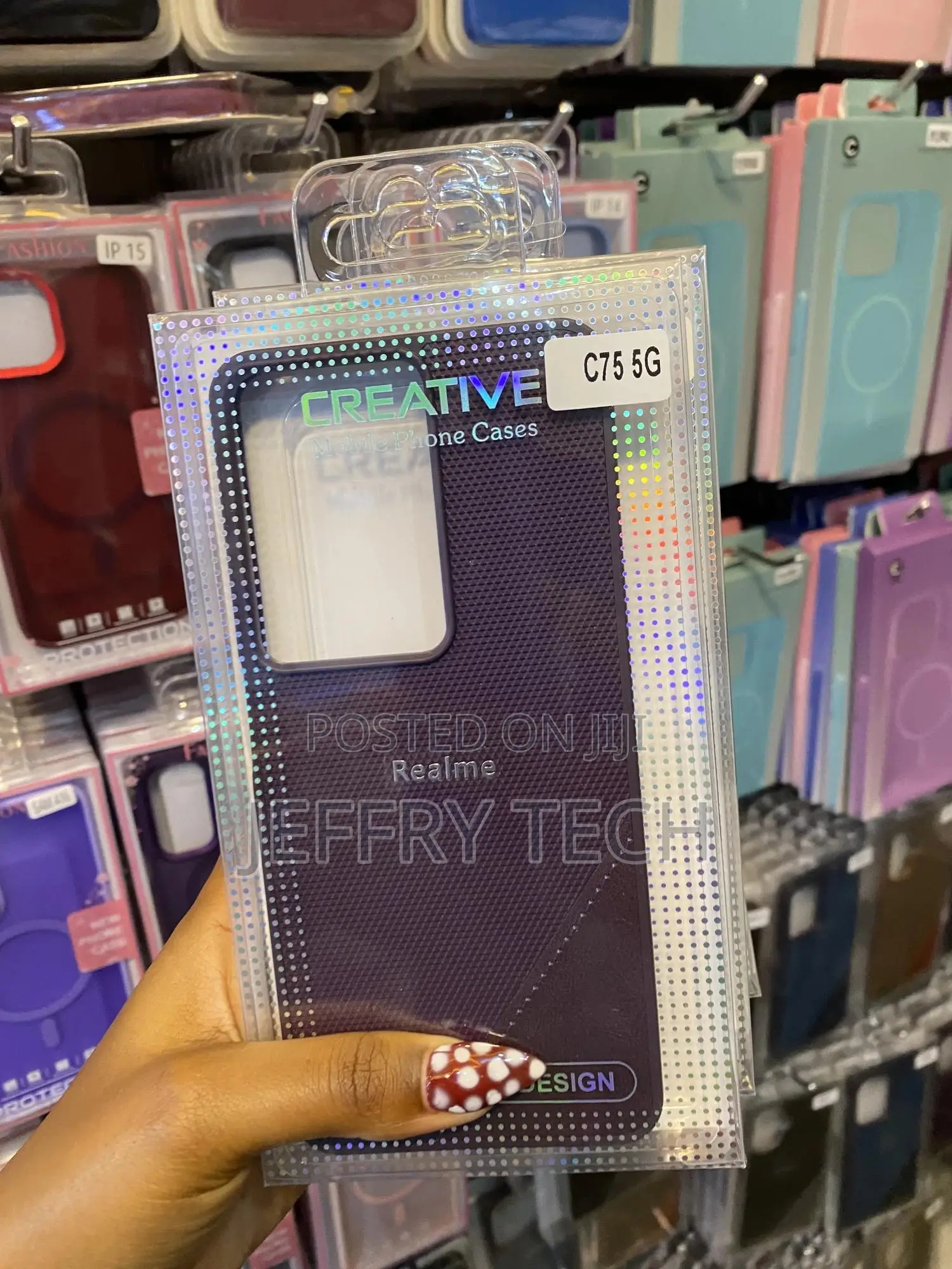 Versatile Vegan Leather Case Back for Poco C75 5g