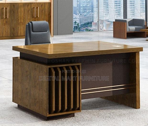 Office Desk: 1.4 Meter Brown Manager Desk - thumbnail 4