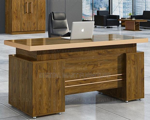 Office Desk: 1.4 Meter Brown Manager Desk - thumbnail 7