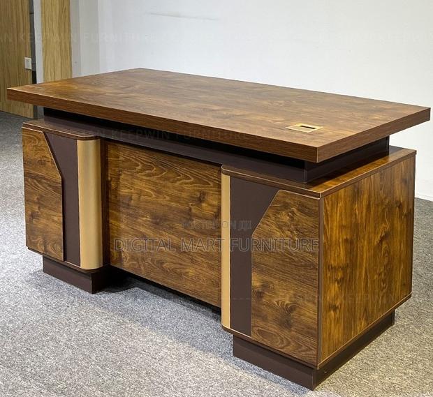 Office Desk: 1.4 Meter Brown Manager Desk - thumbnail 9