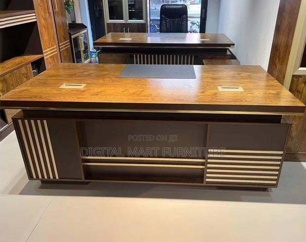 Office Desk: 1.4 Meter Brown Manager Desk - thumbnail 11