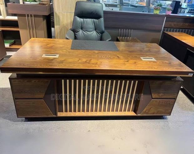 Office Desk: 1.4 Meter Brown Manager Desk - thumbnail 15