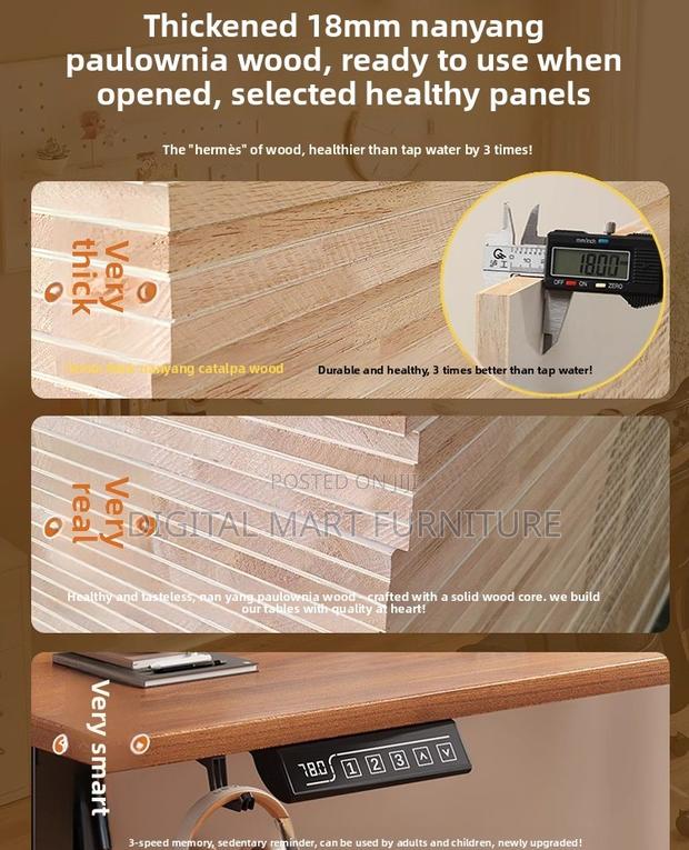 Office Desk: Brown Multi Height Standing Desk - thumbnail 11
